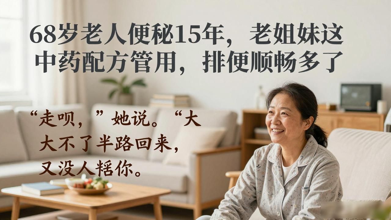 68岁老人便秘15年，老姐妹这中药配方管用，排便顺畅多了
