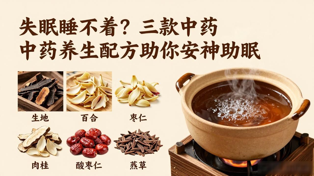失眠睡不着？三款中药养生配方助你安神助眠
