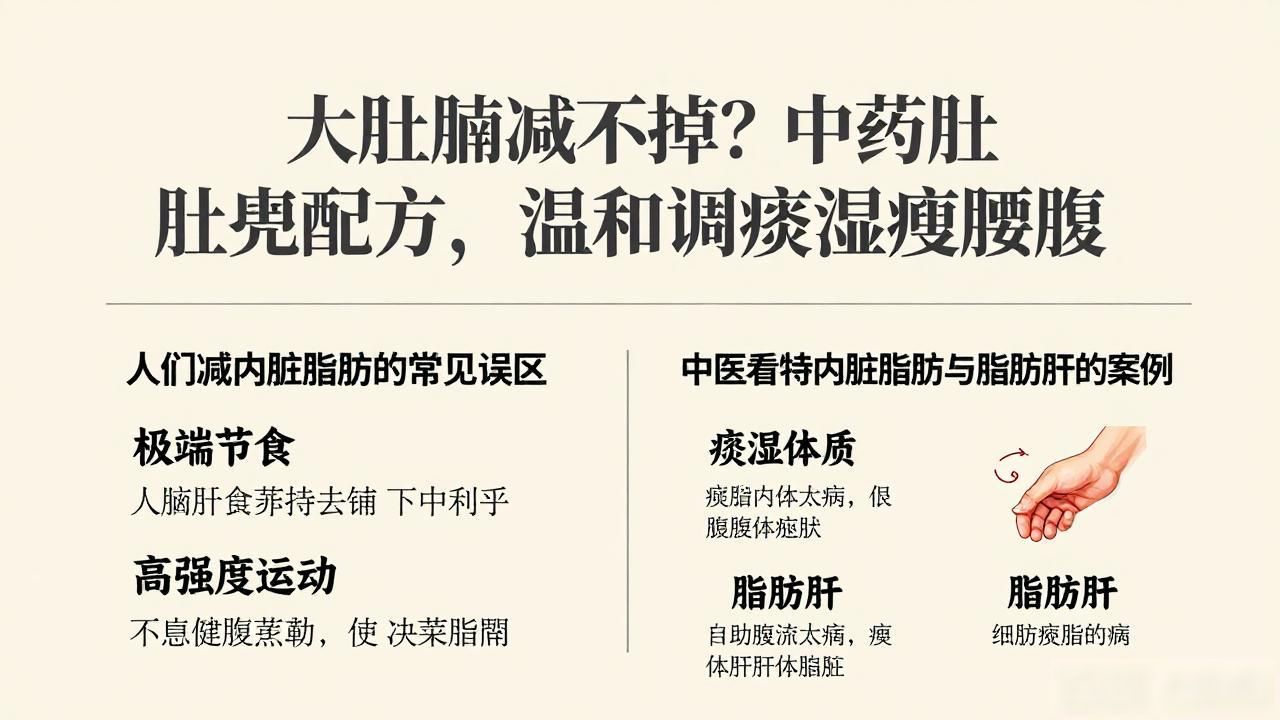 大肚腩减不掉？中药肚兜配方，温和调痰湿瘦腰腹