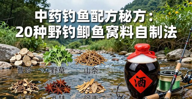中药钓鱼配方秘方:20种野钓鲫鱼窝料自制法