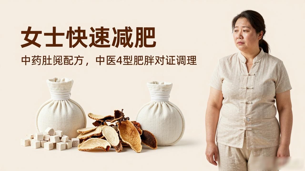 女士快速减肥 中药肚兜配方，中医4型肥胖对症调理