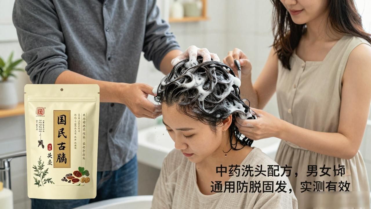 中药洗头配方,男女通用防脱固发,实测有效