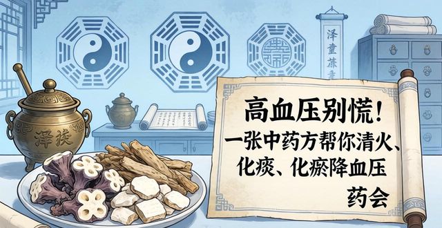 高血压别慌!一张中药方帮你清火、化痰、化瘀降血压
