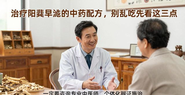 治疗阳痿早泄的中药配方,别乱吃先看这三点