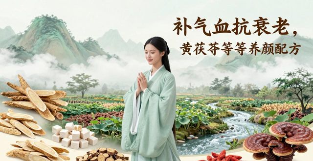 补气血抗衰老，黄芪茯苓等中药养颜配方