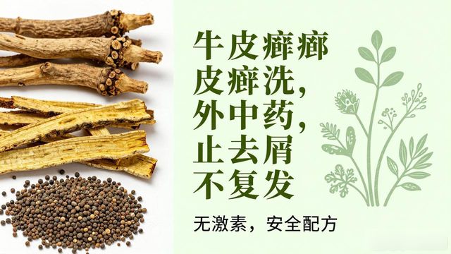 牛皮癣外洗中药配方,止痒去屑不复发