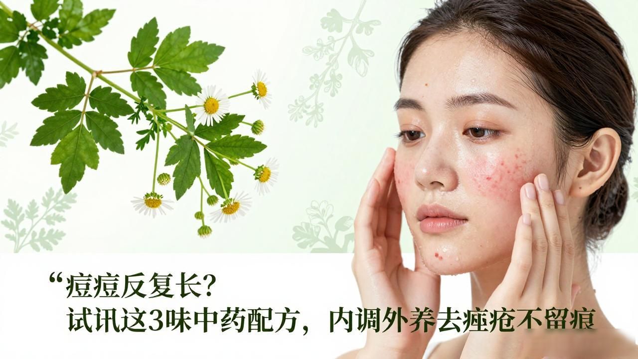 痘痘反复长?试试这3味中药配方,内调外养去痤疮不留痕