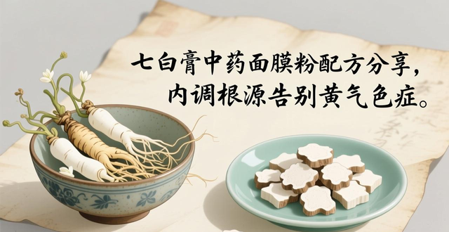 七白膏中药面膜粉配方分享,内调根源告别黄气色斑