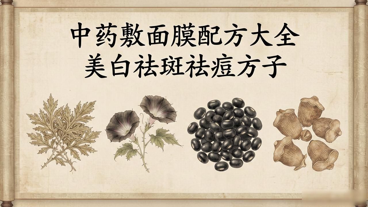 中药敷面膜配方大全 美白祛斑祛痘方子