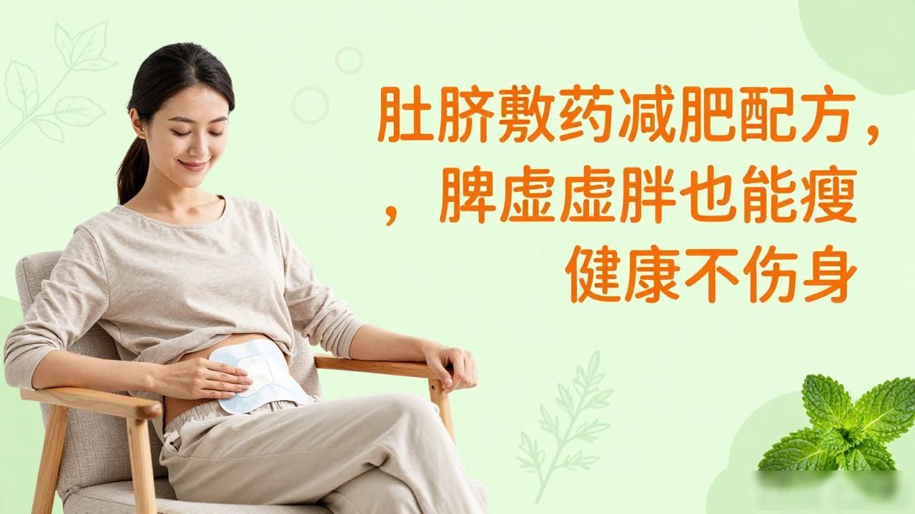 肚脐敷药减肥配方,脾虚虚胖也能瘦,健康不伤身