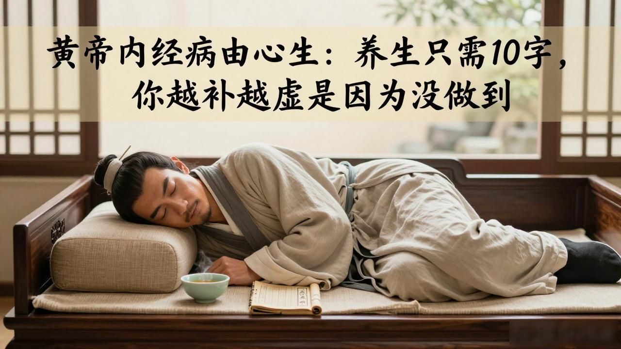 黄帝内经病由心生：养生只需10字，你越补越虚是因为没做到