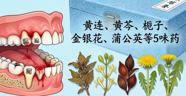 治牙周炎的中药配方:黄连黄芩等5味药