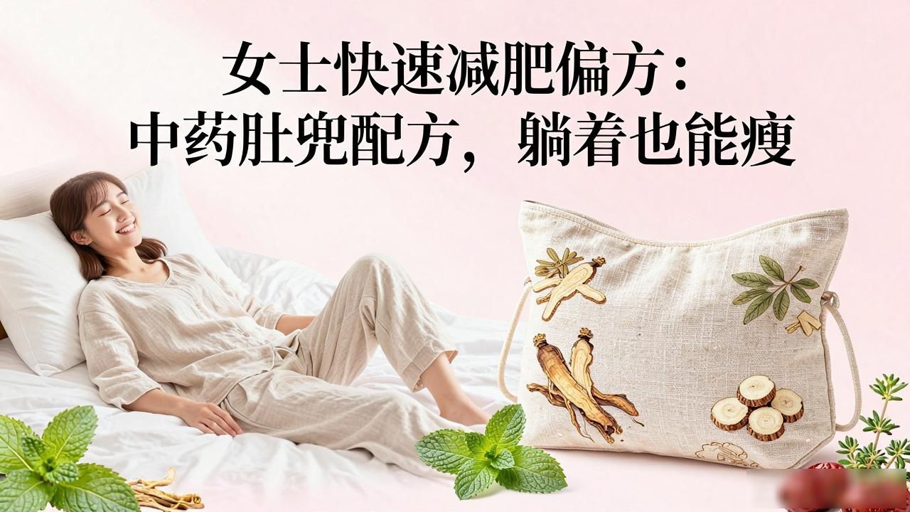 女士快速减肥偏方:中药肚兜配方,躺着也能瘦