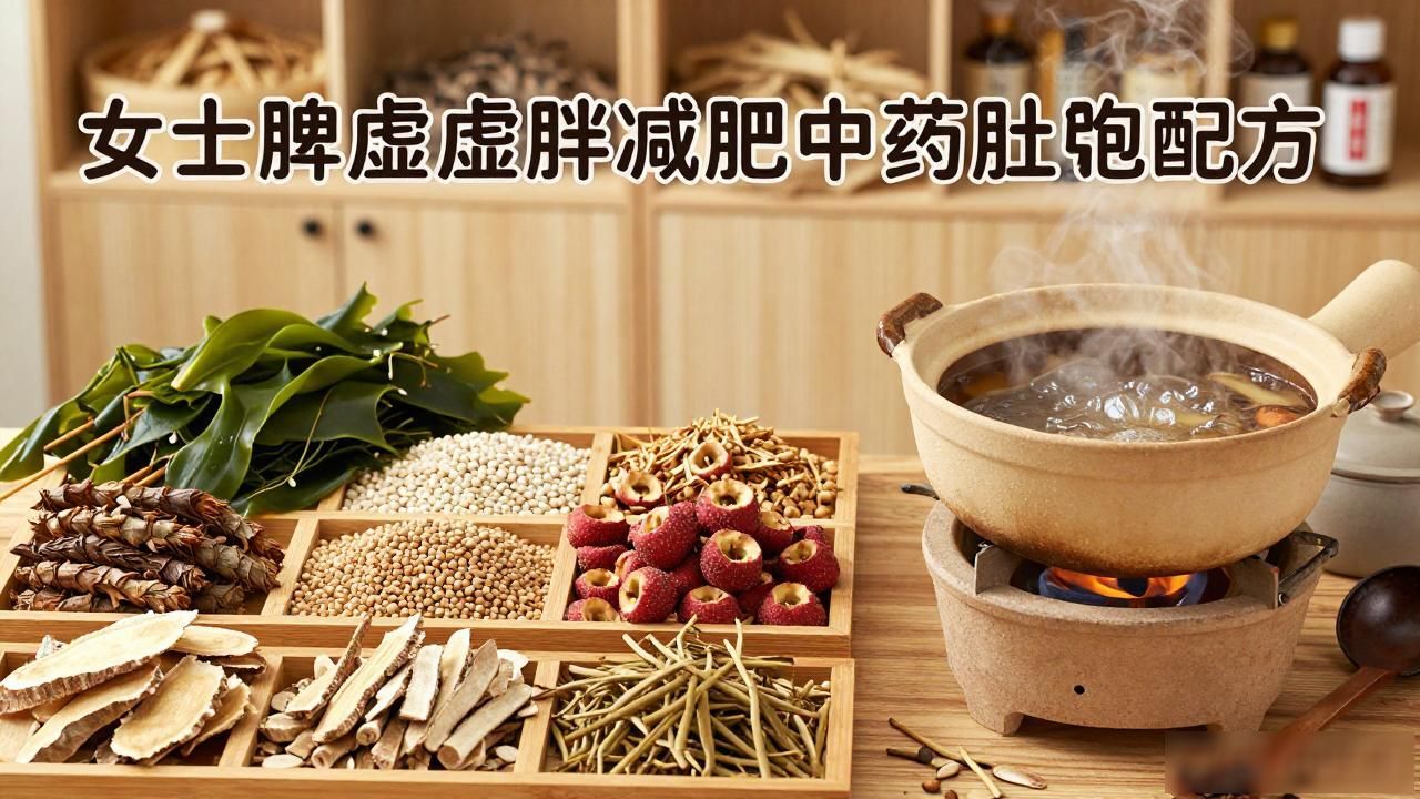 女士快速减肥中药肚兜配方:脾虚虚胖一疗程见效