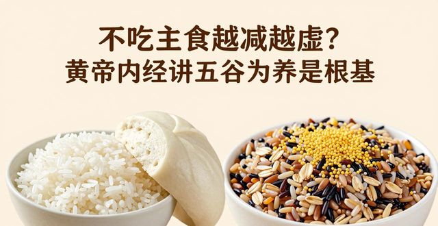 不吃主食越减越虚?黄帝内经讲五谷为养是根基