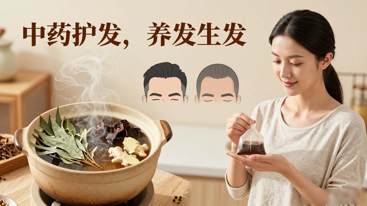 中药熬水洗头配方大全_天然防脱洗头水配方_侧柏叶桑白皮洗头水