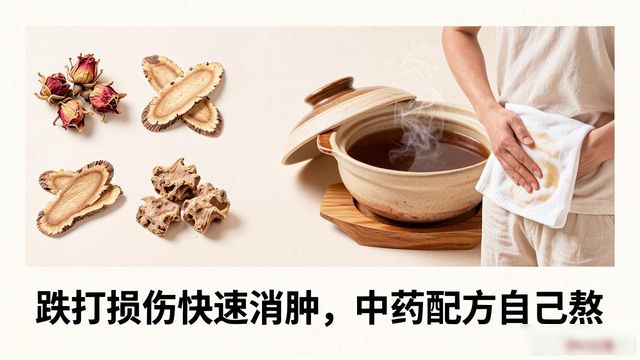 跌打损伤快速消肿,中药配方自己熬