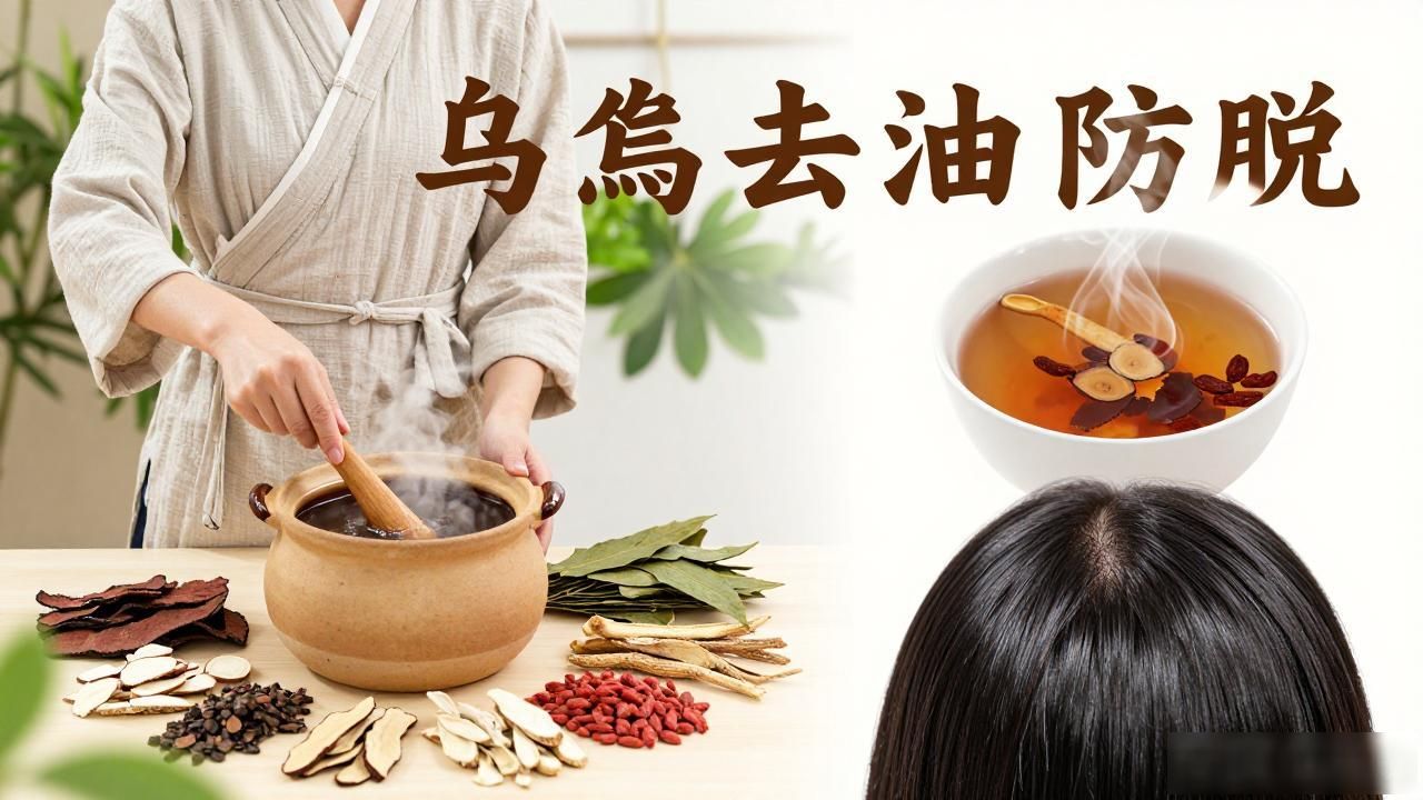 中药熬水洗头配方大全 乌发去油防脱发