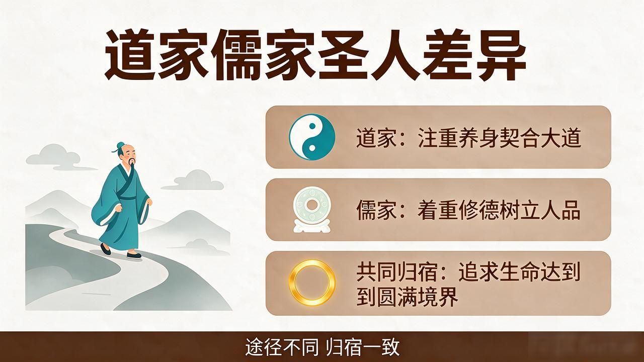 道家圣人和儒家圣人咋区分?一张表看懂养生与修德的根本不同