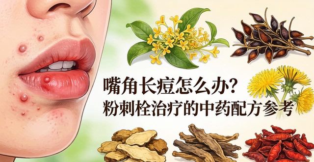 嘴角长痘怎么办?粉刺栓治疗的中药配方参考