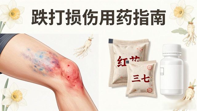 跌打损伤怎么办?这些药物帮你消肿止痛,附中药配方