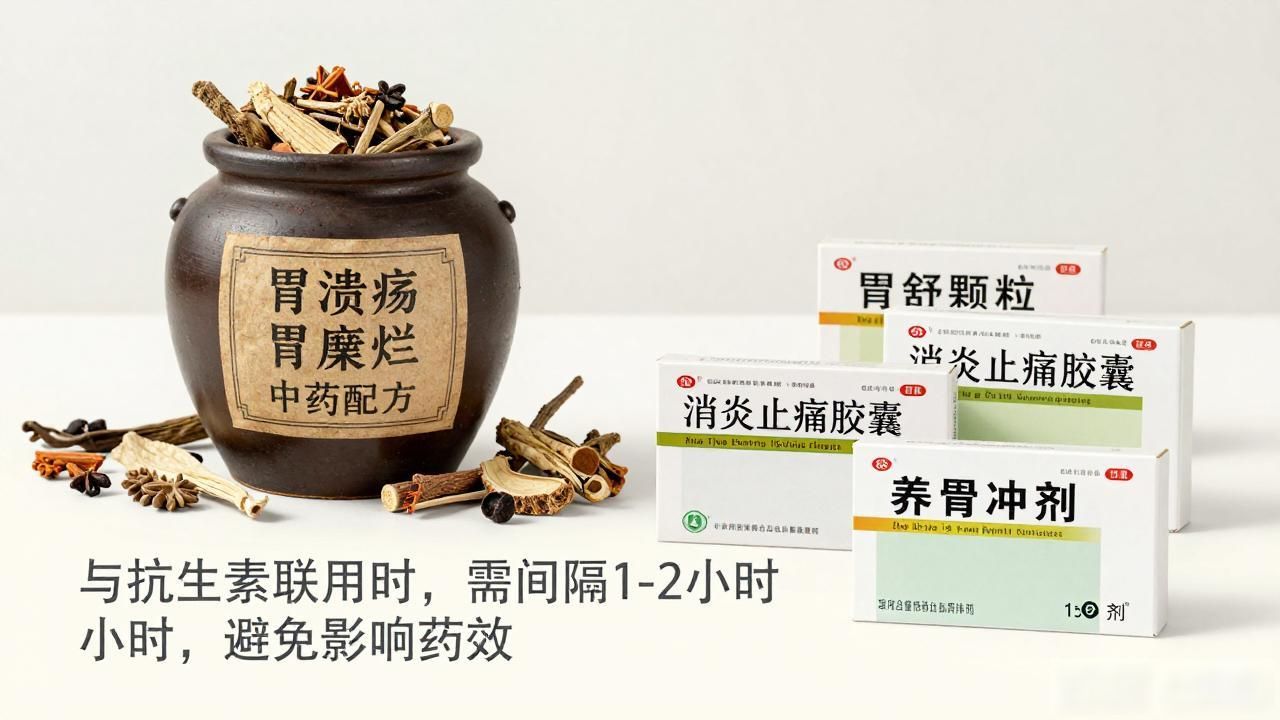 胃溃疡胃糜烂中药配方，3个中成药对症调理不复发