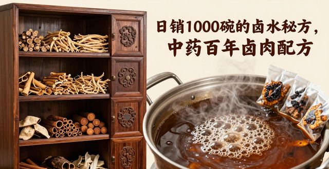 日销1000碗的卤水秘方,中药百年卤肉配方