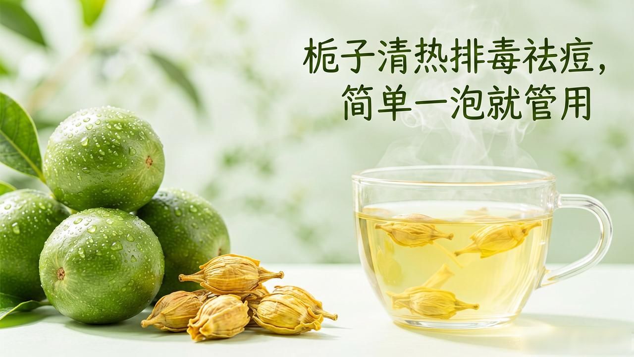上火冒痘口苦口臭?栀子清热排毒祛痘,简单一泡就管用