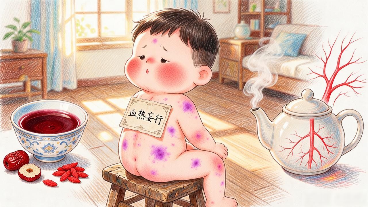 孩子皮肤出紫点不是免疫病?中医血分调理方,家长必看