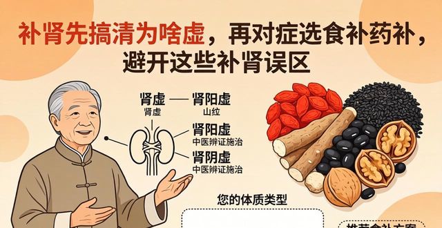 补肾先搞清为啥虚,再对症选食补药补,避开这些补肾误区