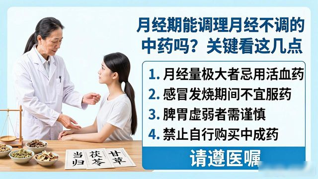 月经期能喝调理月经不调的中药吗?关键看这几点