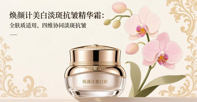 焕颜计美白淡斑抗皱精华霜:全肤质适用,四维协同淡斑抗皱