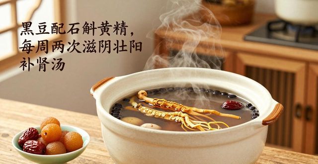 黑豆配石斛黄精,每周两次滋阴壮阳补肾汤