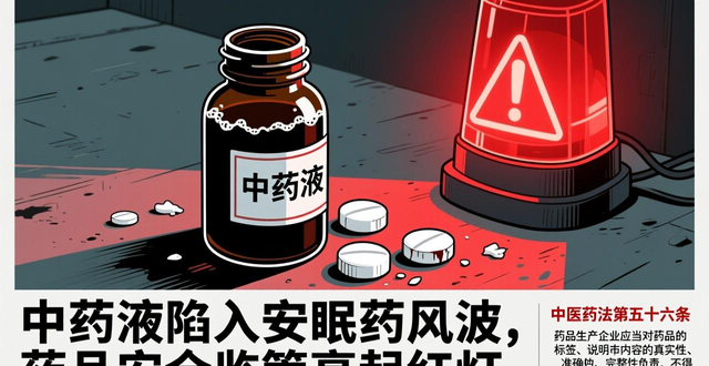 “中药液”陷入安眠药风波,药品安全监管亮起红灯