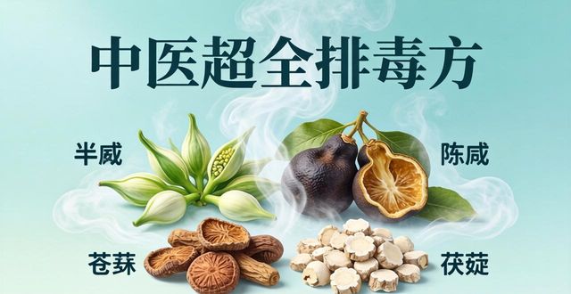 中医超全排毒方,驱寒、化痰、祛湿、活血、理气一个不少