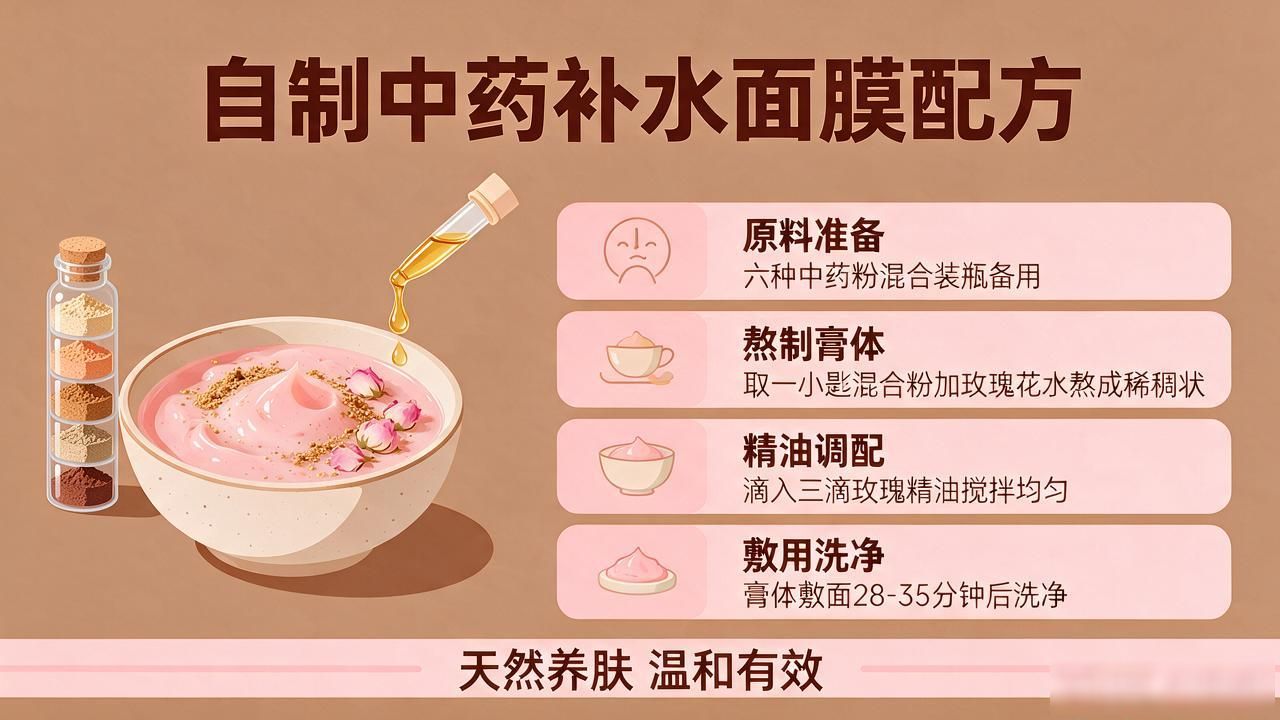 靠谱中药补水保湿面膜配方分享 在家也能动手自制养肤面膜