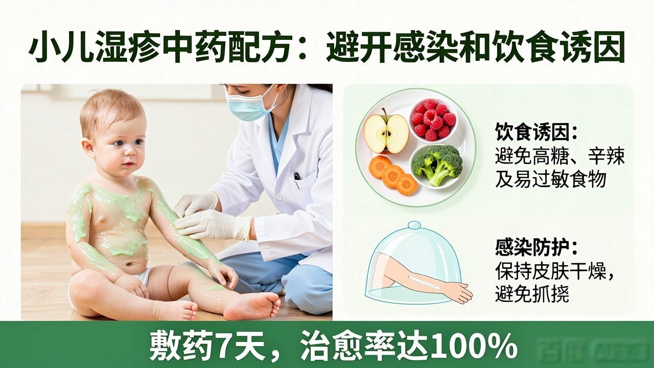 小儿湿疹中药配方:避开感染和饮食诱因