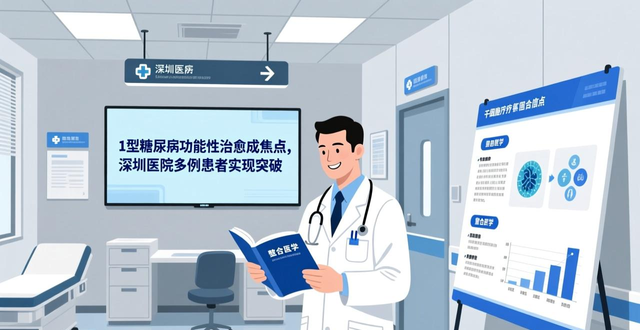1型糖尿病功能性治愈成焦点,深圳医院多例患者实现突破