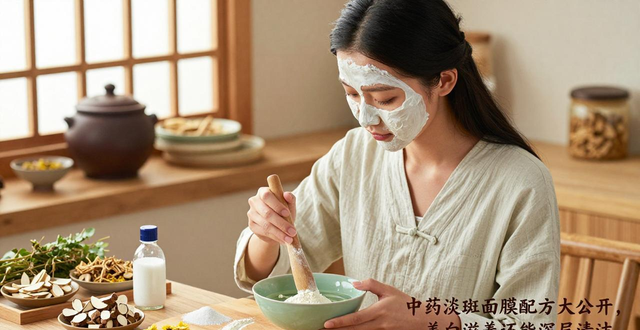 中药淡斑面膜配方大公开,美白滋养还能深层清洁
