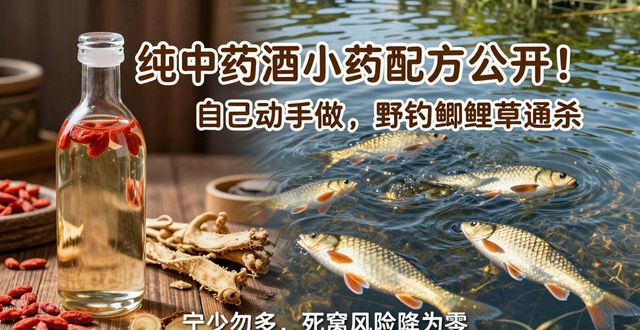 纯中药酒小药配方公开!自己动手做,野钓鲫鲤草通杀