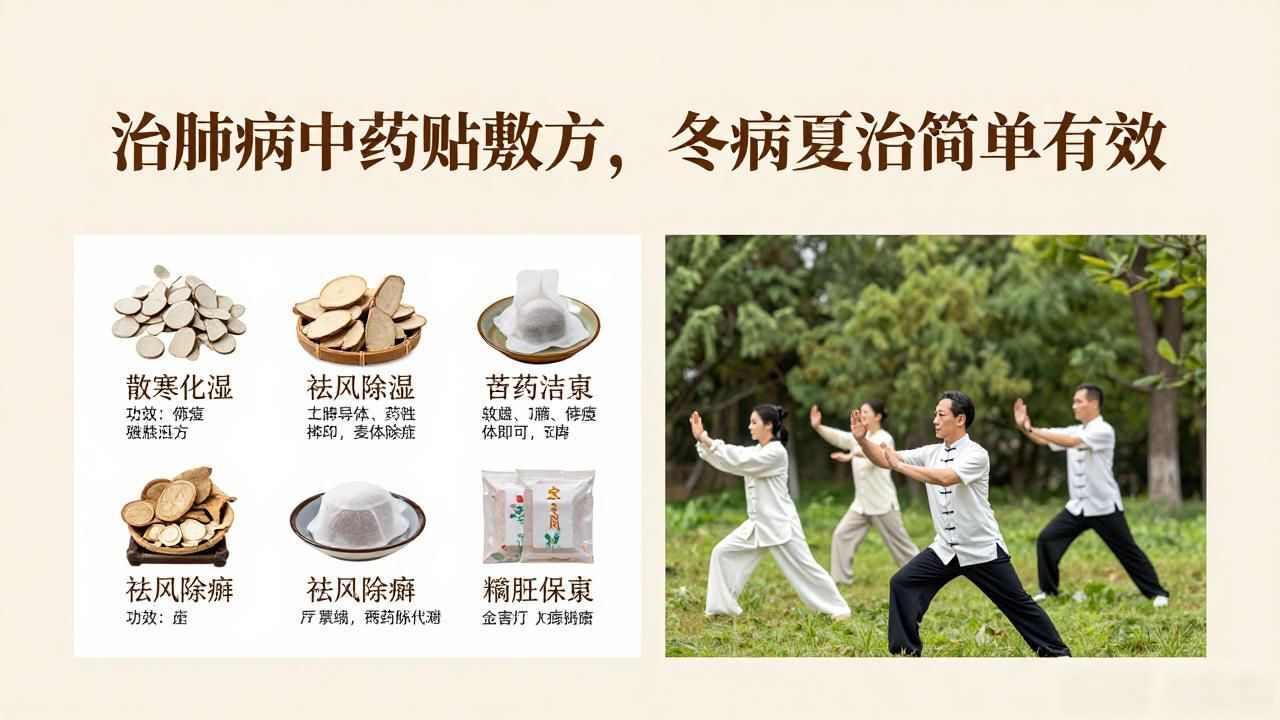 治肺病中药贴敷方,冬病夏治简单有效