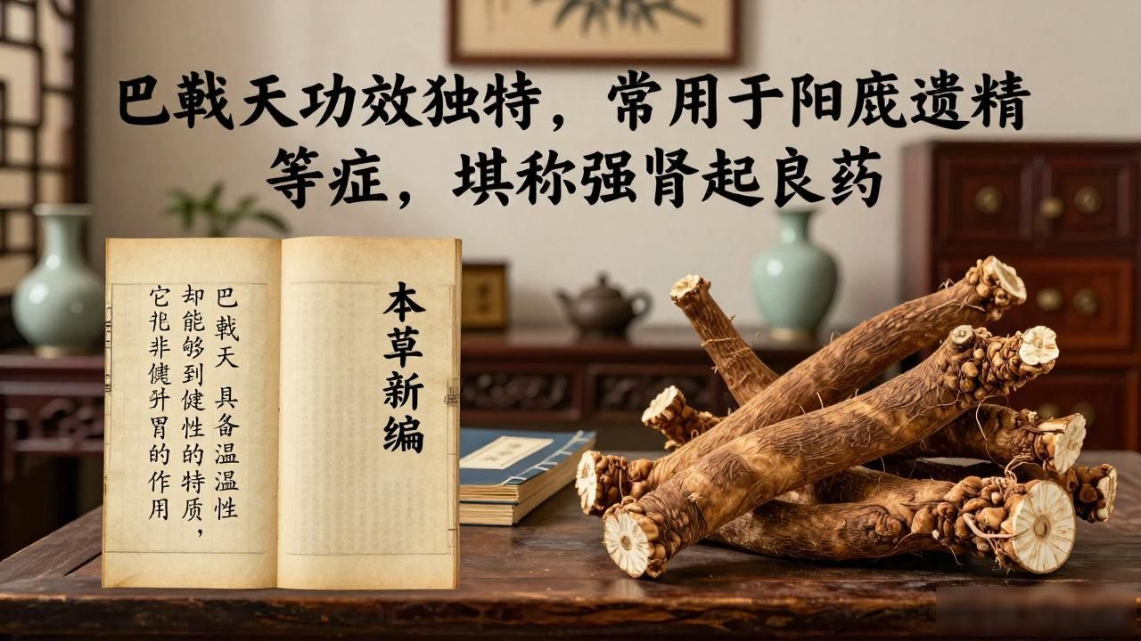 巴戟天功效独特,常用于阳痿遗精等症,堪称强肾起痿良药