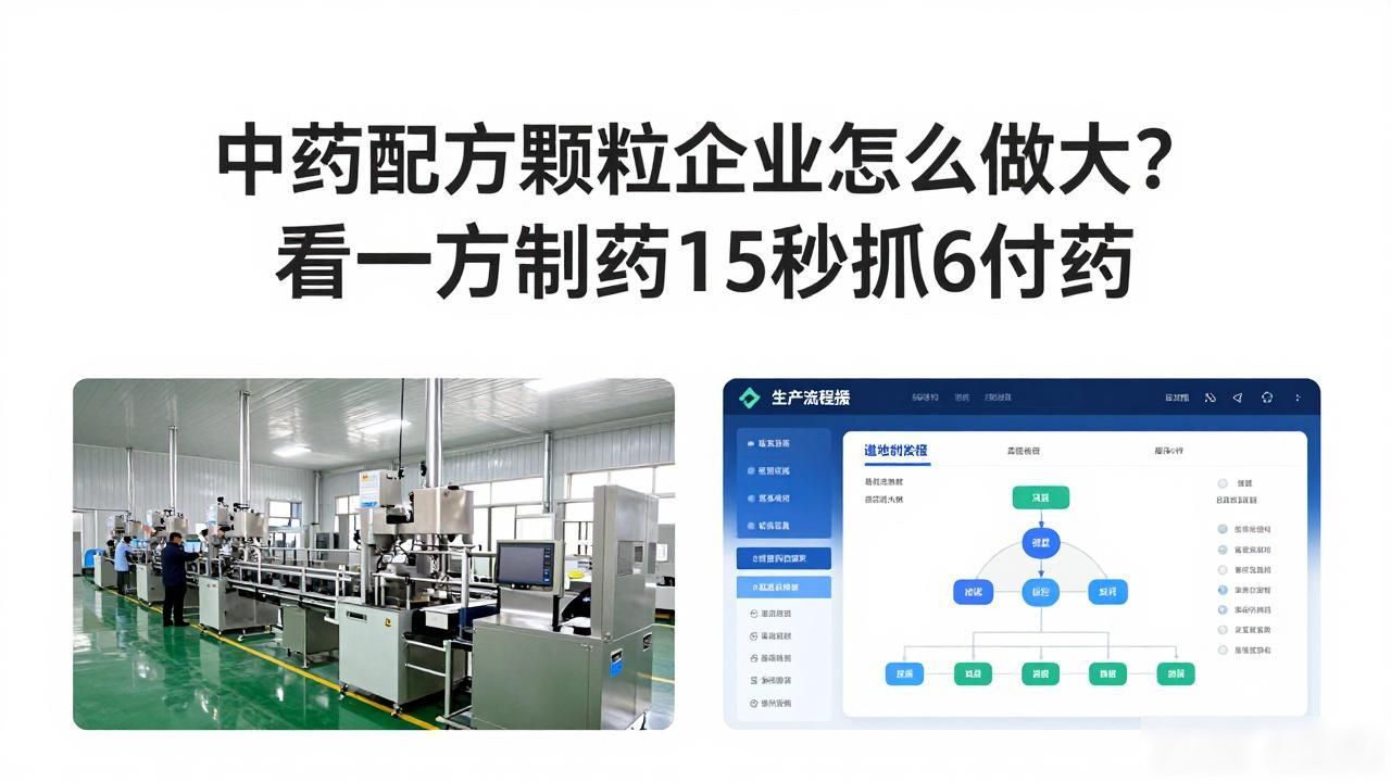 中药配方颗粒企业怎么做大?看一方制药15秒抓6付药
