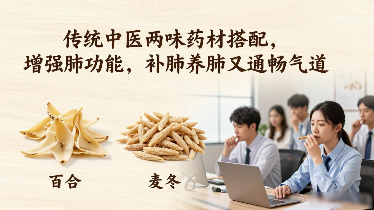 传统中医两味药材搭配,增强肺功能,补肺养肺又通畅气道