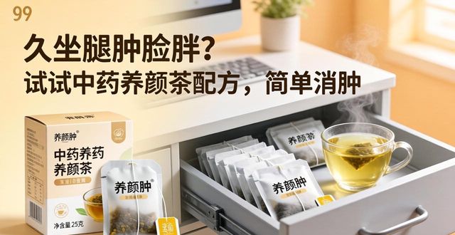 久坐腿肿脸胖?试试中药养颜茶配方,简单消肿