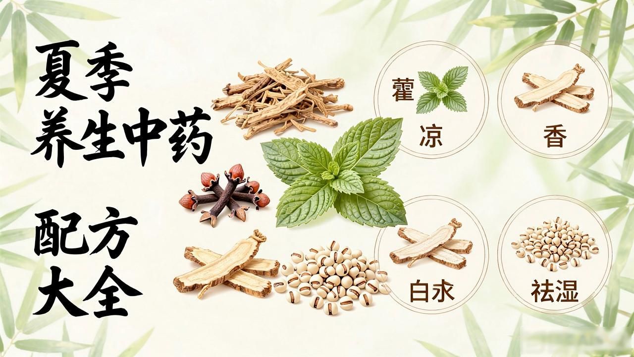 夏季养生中药配方大全:清热解暑除湿必备药材