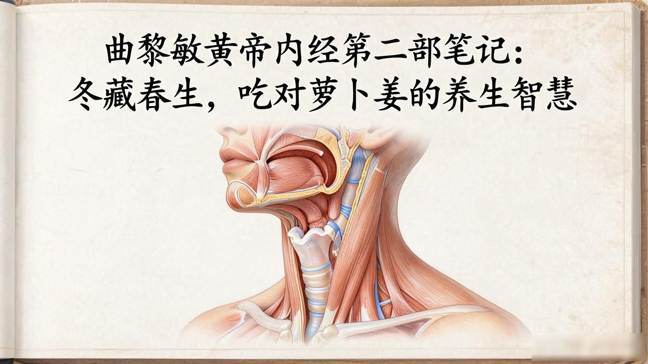 曲黎敏黄帝内经第二部笔记:冬藏春生,吃对萝卜姜的养生智慧
