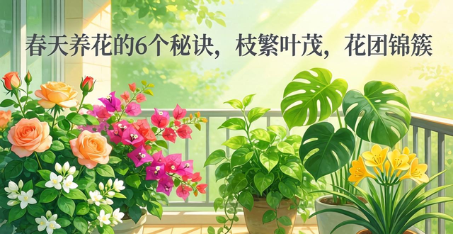 春天养花的6个秘诀,枝繁叶茂,花团锦簇