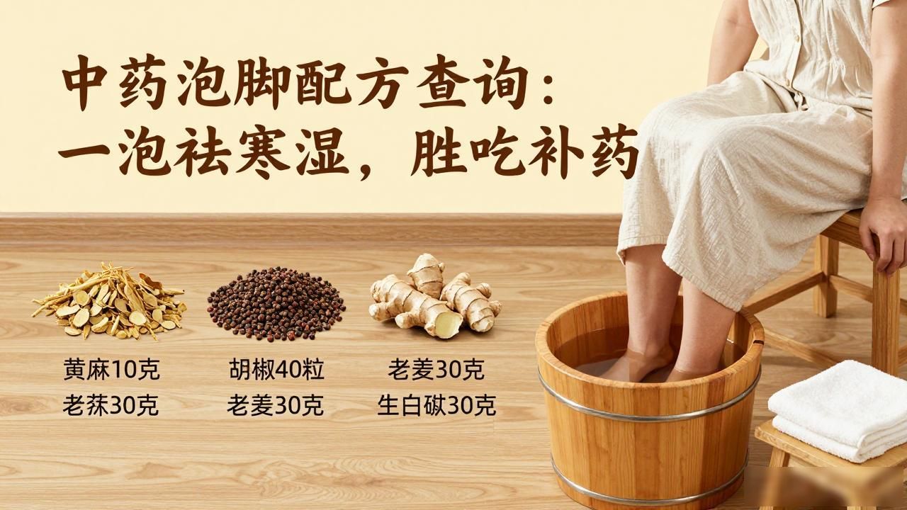 中药泡脚配方查询:一泡祛寒湿,胜吃补药