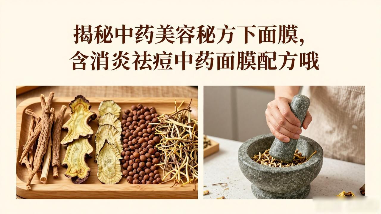 揭秘中药美容秘方面膜,含消炎祛痘中药面膜配方哦